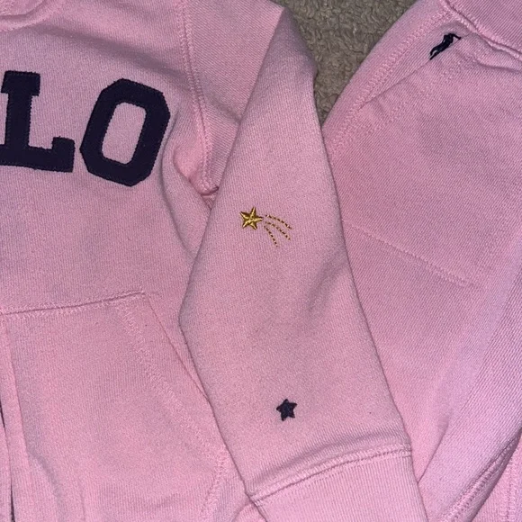 Girl polo sweat suit